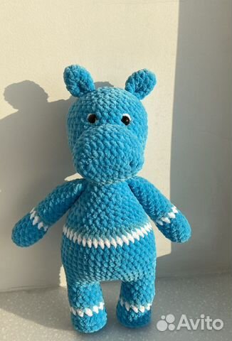 Вязаные игрушки бегемот