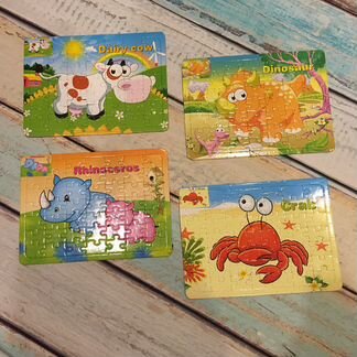 Пазлы для малышей, 4 штуки