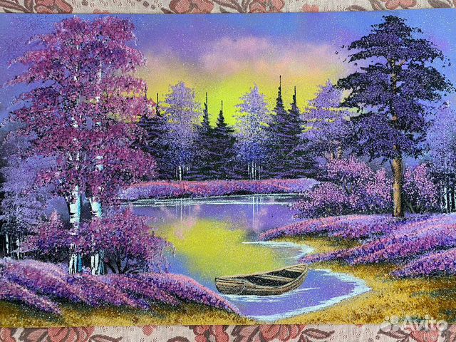 Картина инкрустированная камнями, ручная работа