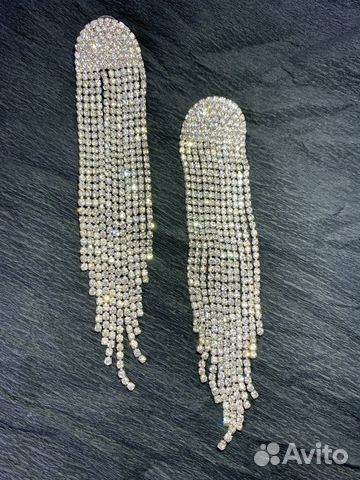 Новые серьги со стразами