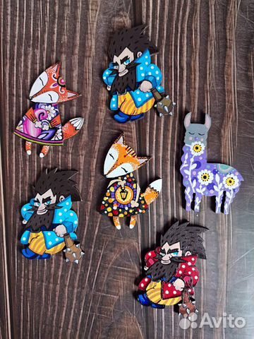 Брошки из дерева