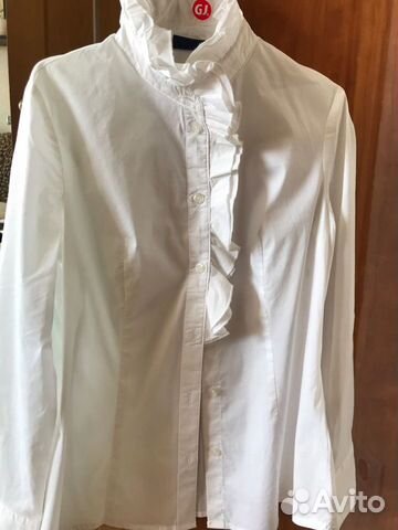 Рубашка белая нарядная для девочки 152