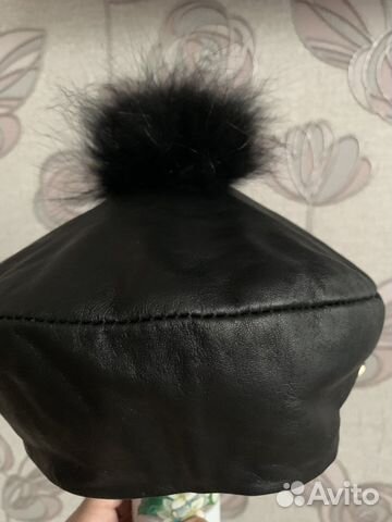 Берет женский натуральная кожа