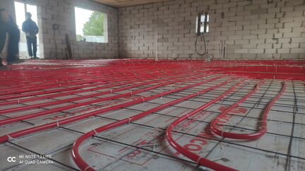 Отопление, Сантехника, Тёплый пол + Стяжка пола