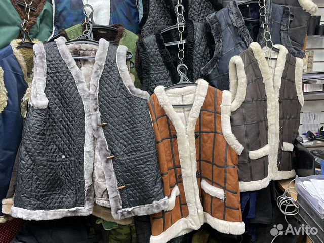 Жилет меховой из дублёной овчины +