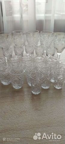 Салатники, рюмки, фужеры, ваза