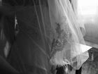Фата длинная, свадебное платье, шубка
