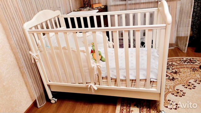 Кроватка Italbaby оригинал+матрас,белье, бортик