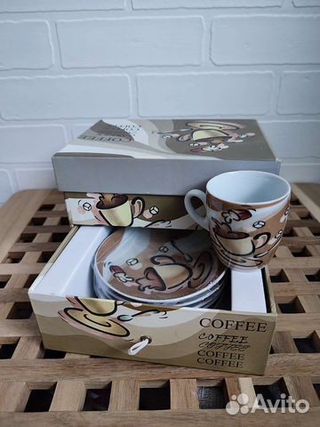 Чайный сервиз новый, кофейный сервиз, чашки фарфор