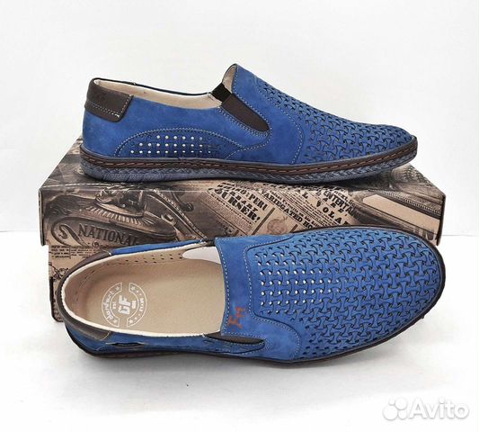 Туфли - слипоны кожаные мужские арт А54
