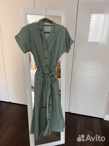 Платье рубашка макси s