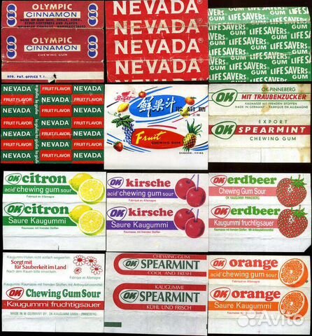 Этикетки от жвачки продам