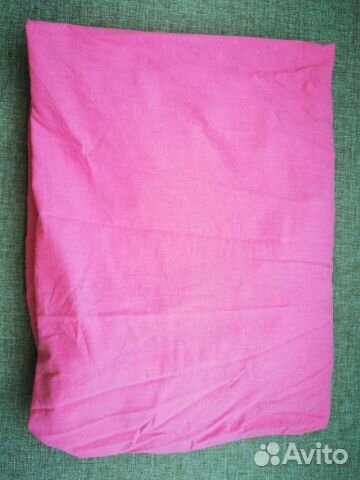 Детская простынь натяжная 80*130 розовая Икея
