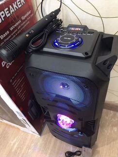 Колонка блютуз aux usb караоке