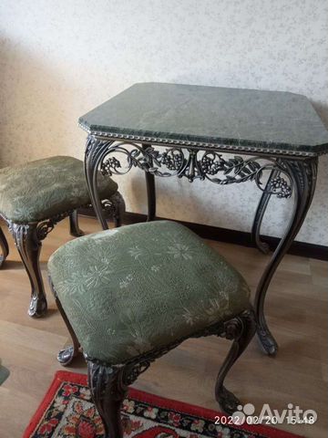 Журнальный столик+2банкетки СССР винтаж