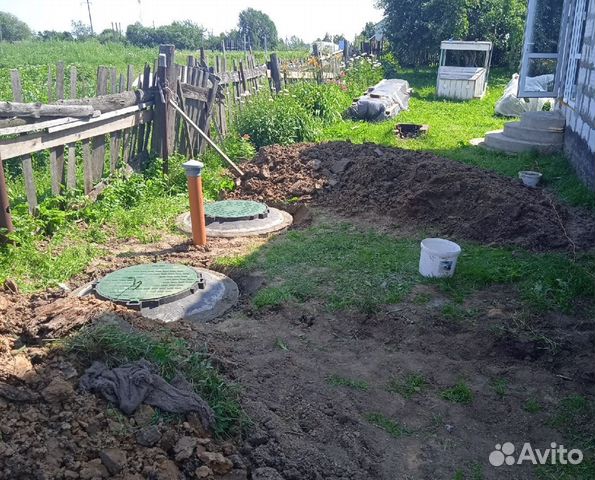 Септик из бетонных колец,копка колодца под ключ