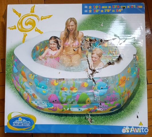 Надувной бассейн 191х178х61 новый в коробке