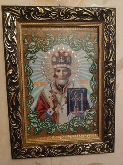 Вышитая икона (бисер) 