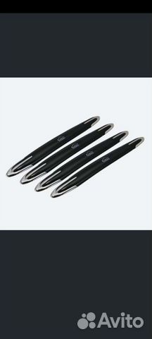 Накладка бампера 450х50мм черная (4шт.) автостоп