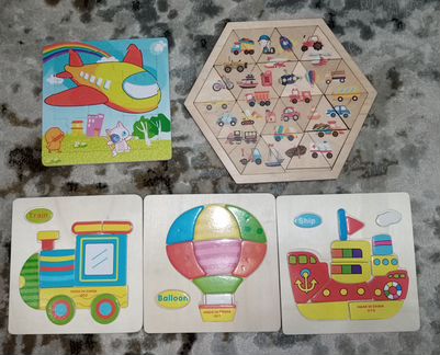 Деревянные пазлы вкладыши