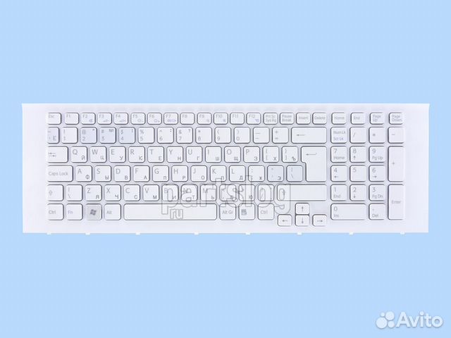Клавиатура для Sony Vaio VPC-EC Белая С рамкой