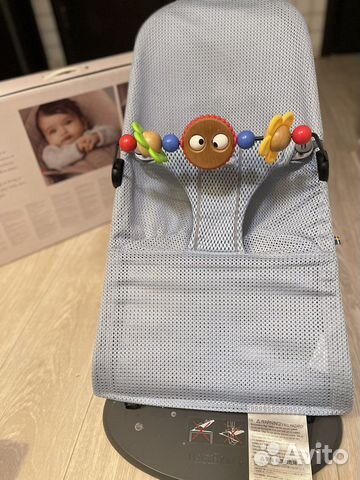 Шезлонг BabyBjorn Bliss Mesh, сланцево-голубой