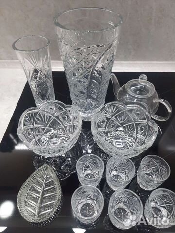 Ваза, стопки, салатники хрусталь СССР