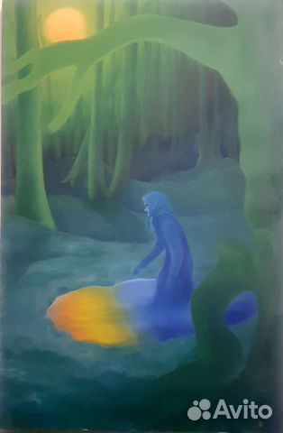 Картина маслом на холсте старинная