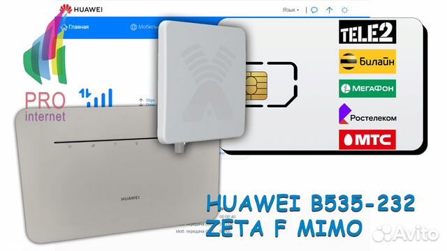 Роутер huawei B535-232 zeta F mimo
