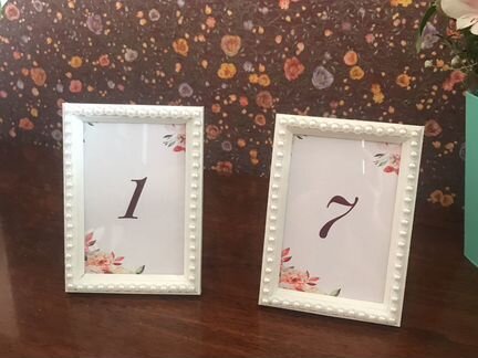 Рамки с нумерацией столов