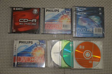 CD RW / DVD RW / DVD R / DVD R DL диски/болванки