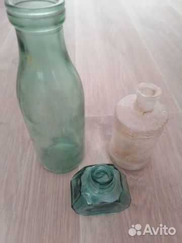 Старинная чернильница кефирная бутылка штоф