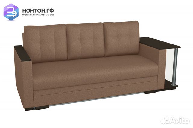 Диван еврокнижка Вега-39 светло-коричневый