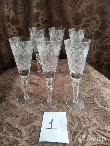 Хрустальные фужеры, бокалы