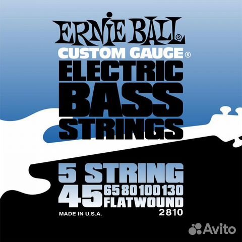 Струны бас гитары 45-130 Ernie Ball 2810 FlatWound