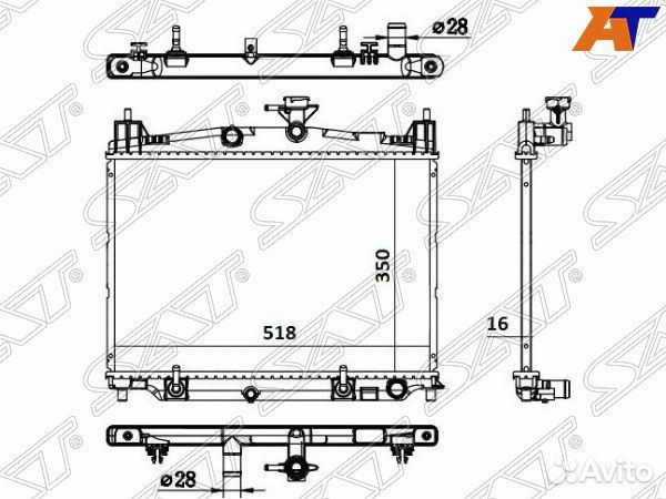 Радиатор mazda 2, mazda 2/demio 07, mazda 2/demio