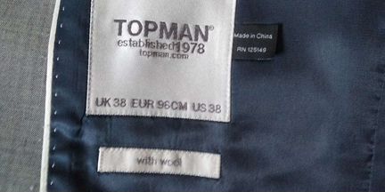 Мужской костюм Topman. Размер S