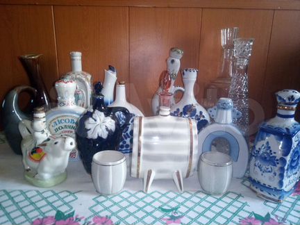 Графины, штофы, фарфор, керамика, хрусталь