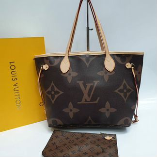 Сумка тоут Louis Vuitton Neverfull MM коричневый