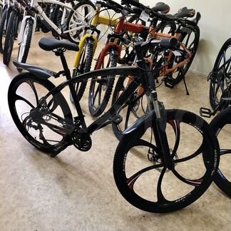 Велосипед на литых дисках (Новый) чёрный