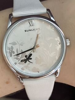 Часы Sunlight новые, кожаный ремешок