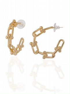 Серьги кольца Цепочки