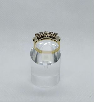 Золотое кольцо с бриллиантами 0,1 ct