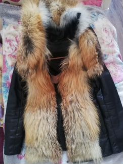 Куртка кожаная с мехом