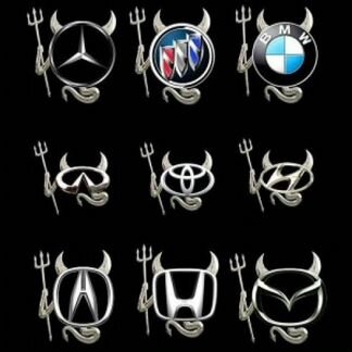 Дьявол наклейка на авто