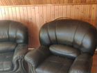 Кожаный диван и кресла объявление продам