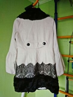 Пальто белое шерсть размер 46