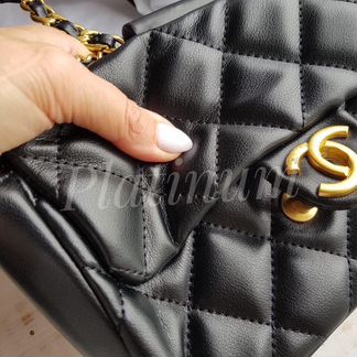 Сумка Chanel Flap женская Шанель черная кожа