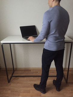 Стол барный высокий, для работы стоя