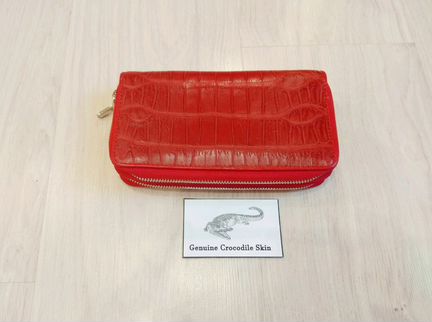 Кошелек клатч портмоне из кожи крокодила натур